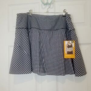 Black and White Checkered Women's Skort
